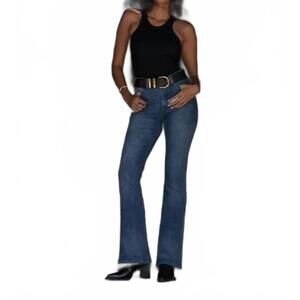 NEW LONDON DENIM fitted denim jeans in dark wash